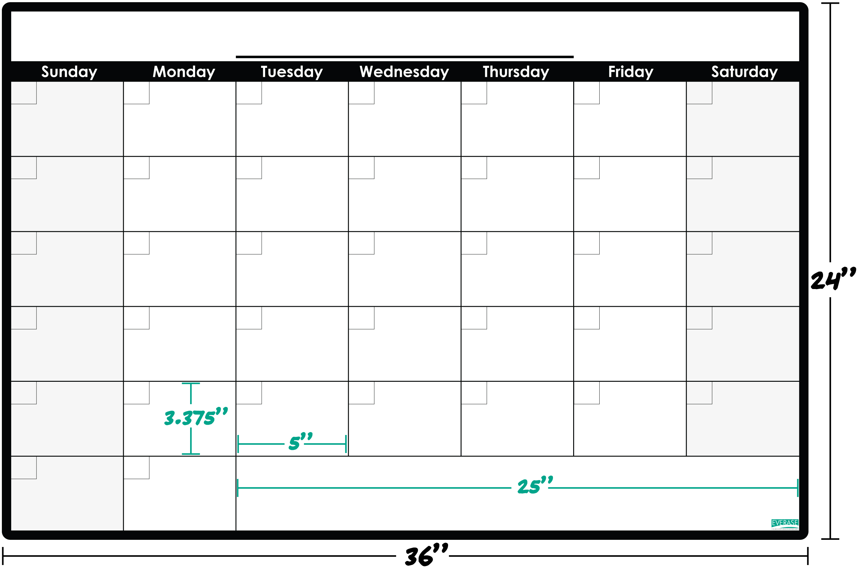2x3ft |1 Best EXTRA LARGE Dry Erase Wall Calendar Planner & 24x36in 