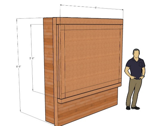 rendering of cabinet with dry erase surface